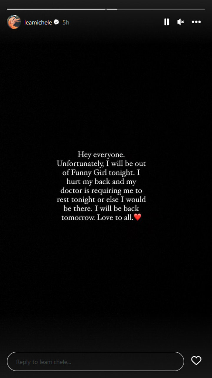 Lea Michelle's IG Story