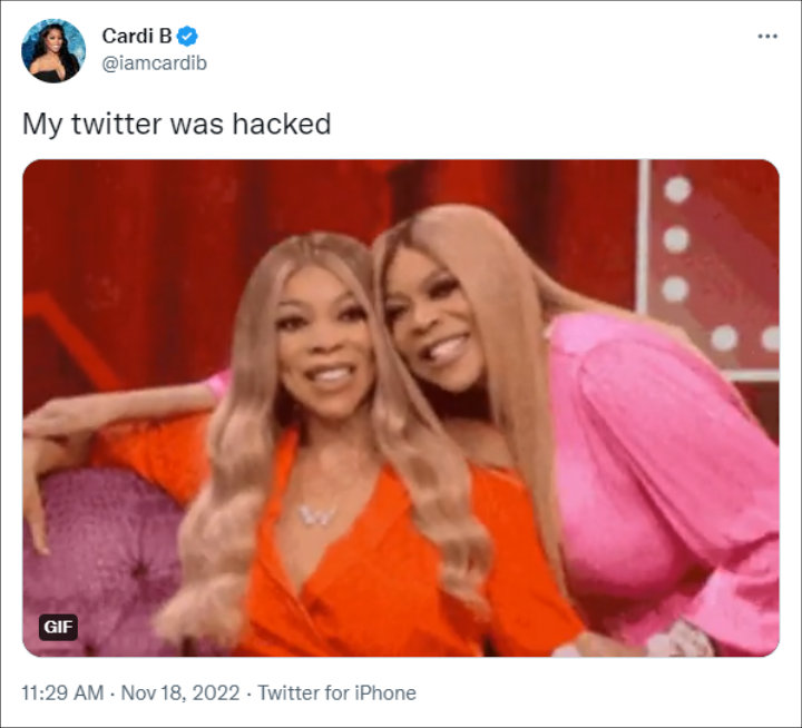 Cardi B via Twitter