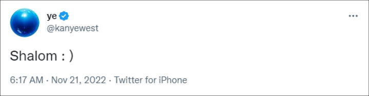 Kanye West's tweet