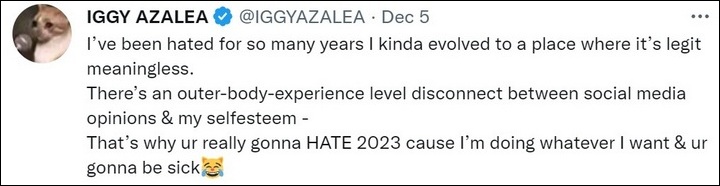 Iggy Azalea addresses haters