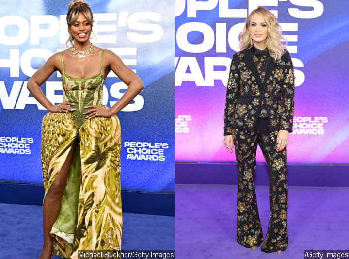 Laverne Cox and Carrie Underwood at 2022 PCAs