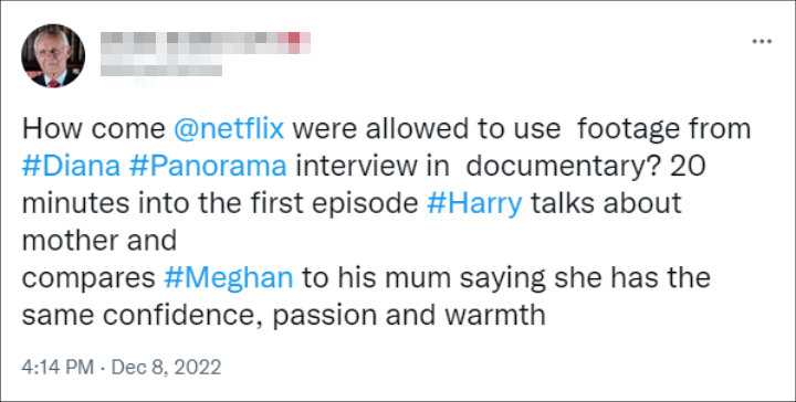 Royal expert Dickie Arbiter's tweet