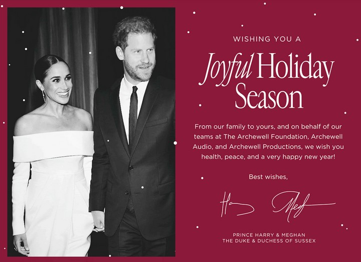 Prince Harry and Meghan Markle release Christmas card