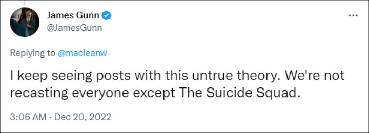 James Gunn on Twitter