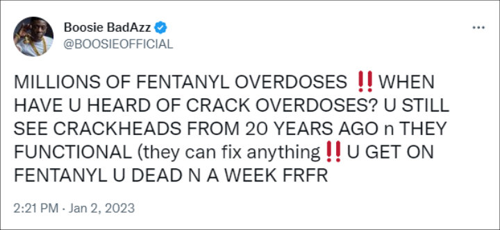 Boosie Badazz's tweet
