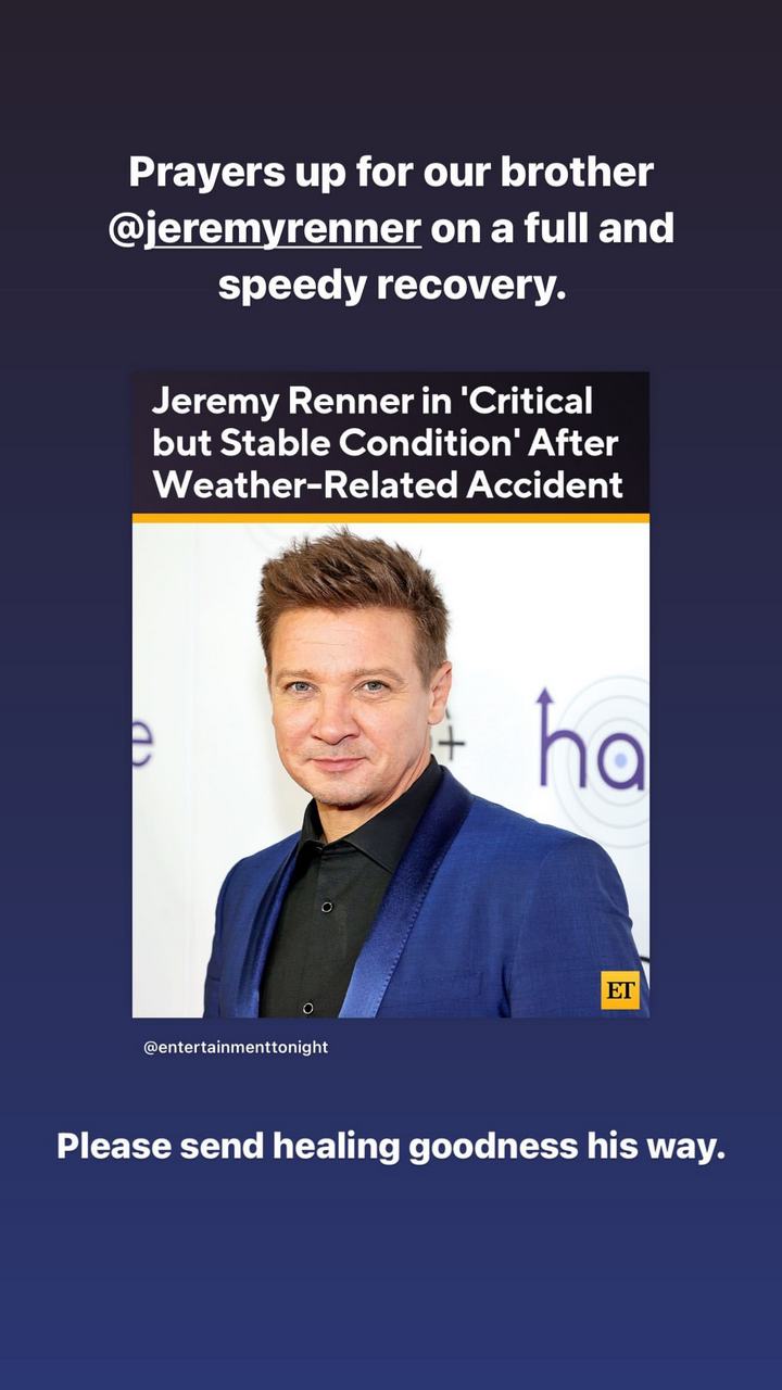 Mark Ruffalo is praying for Jeremy Renner