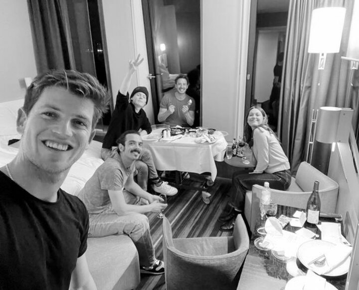 Lucas Lynggaard Tonnesen shares a throwback picture with his co-stars