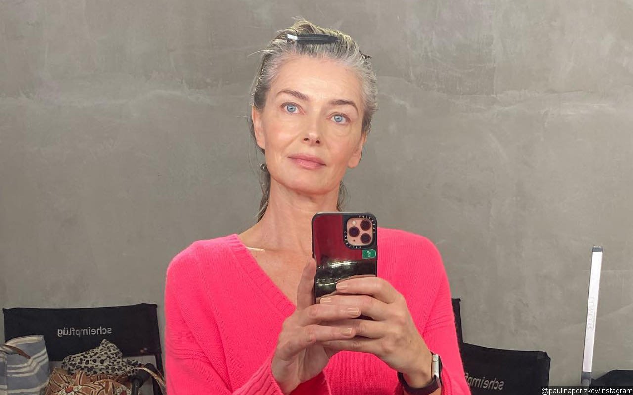 Paulina Porizkova Covers Bare Breasts With Hands in Embracing Social Media Post