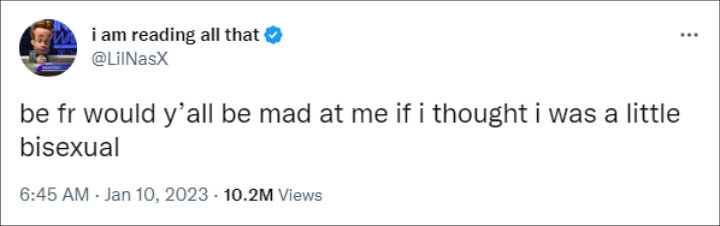 Lil Nas X's tweet