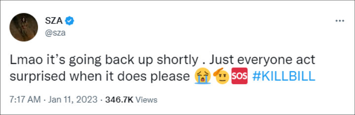 SZA via Twitter