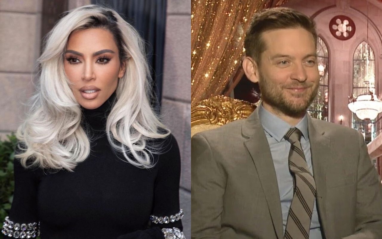 Kim Kardashian Joined by Tobey Maguire as She Meets Prisoners at Californian Jail