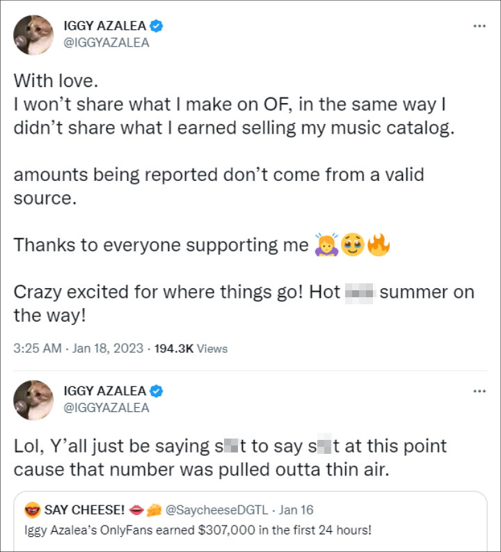 Iggy Azalea via Twitter