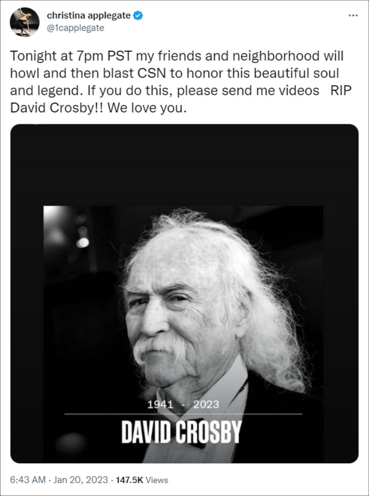 Christina Applegate's tweet