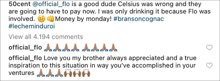 Flo Rida via IG Comment