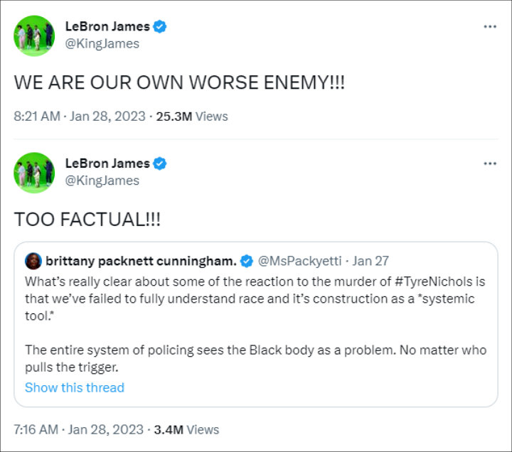 LeBron James' tweets