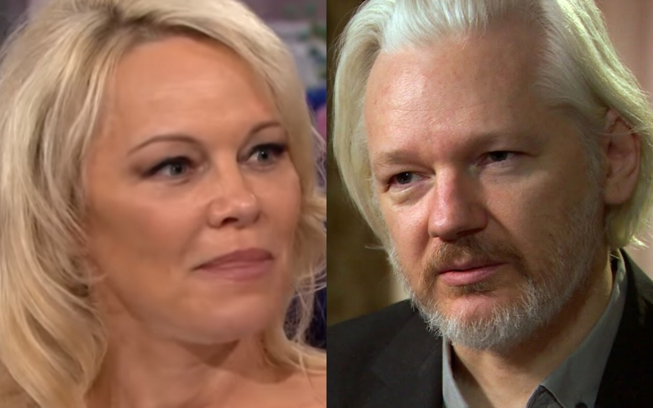 Pamela Anderson and Julian Assange Joked About Getting Hitched After Being 'Frisky' on Boozy Night