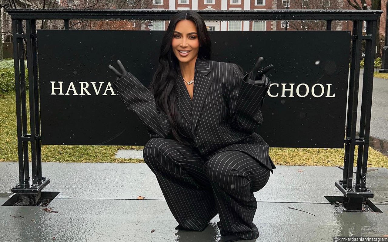 Kim Kardashian Dons Skin Tight Latex Pants While Attending Business Conference