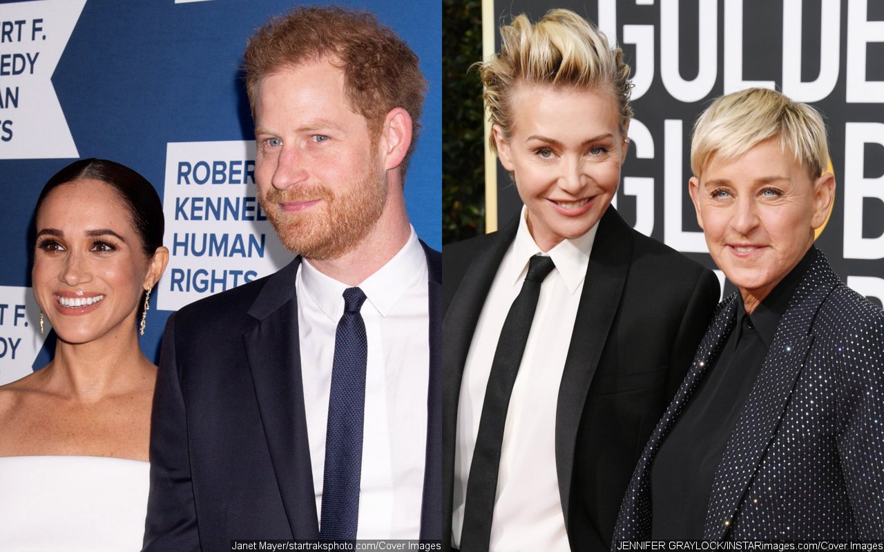Prince Harry and Meghan Markle Seen Attending Ellen DeGeneres and Portia de Rossi's Vow Renewal 