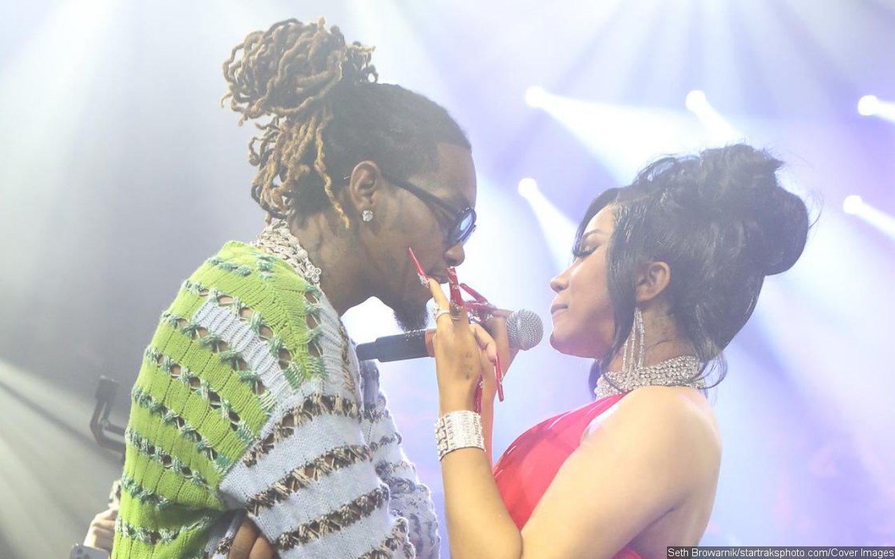 Cardi B and Offset Sweetly Lock Lips During Performance at Pre-Super Bowl Party