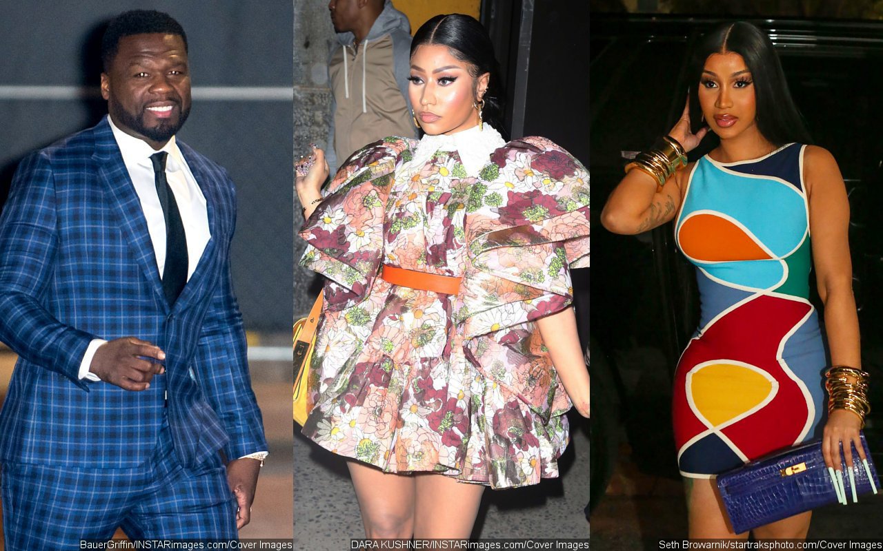 50 Cent Weighs In on Nicki Minaj and Cardi B's 'Interesting' Rivalry