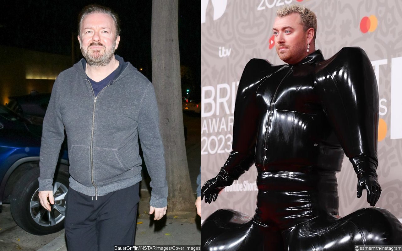 Comedian Ricky Gervais Mocks Sam Smith's Latex Outfit at BRIT Awards