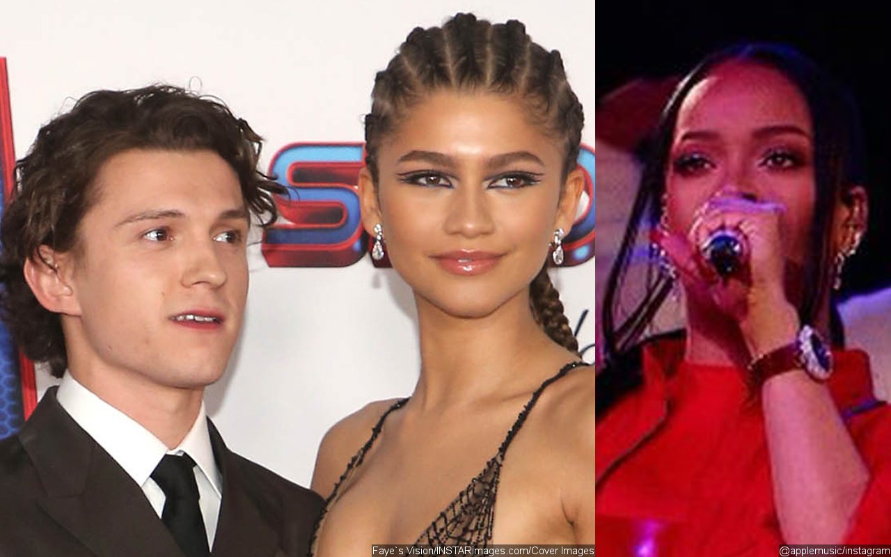 Zendaya Makes Tom Holland Reference in Reaction to Rihanna's Super Bowl Halftime Show