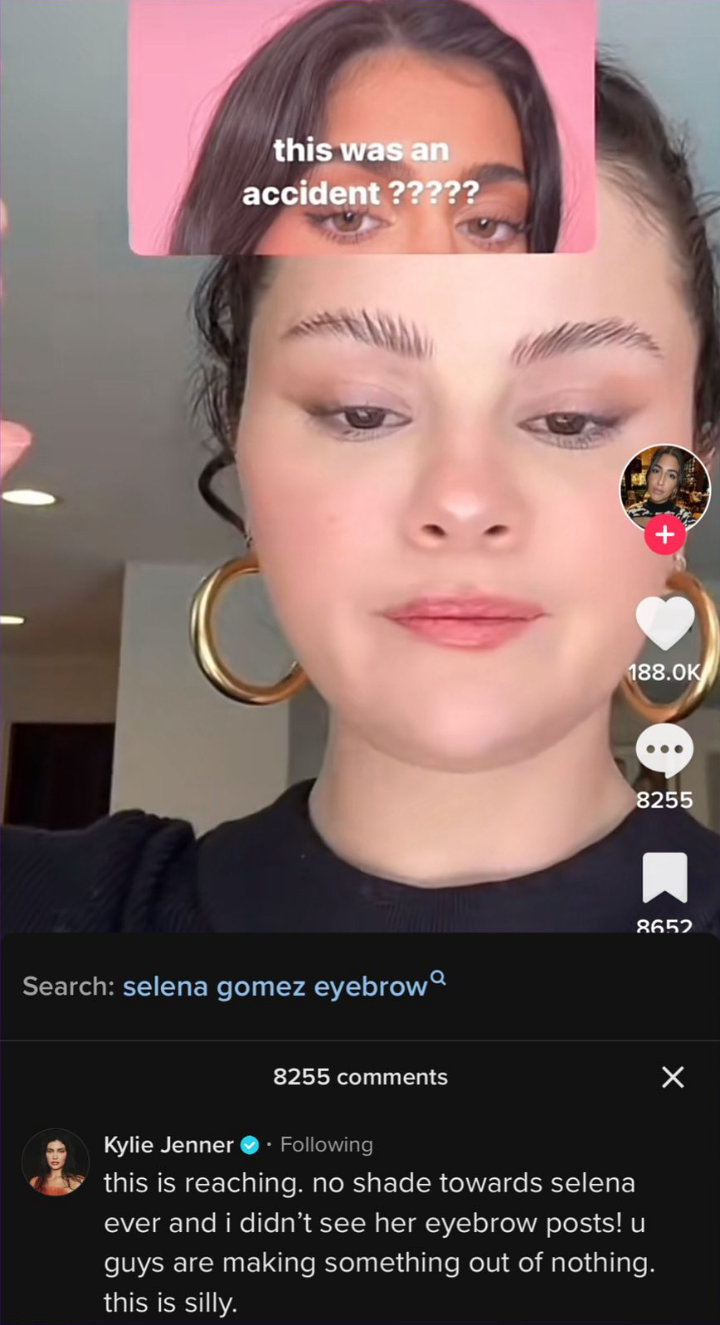 Kylie Jenner's TikTok comment