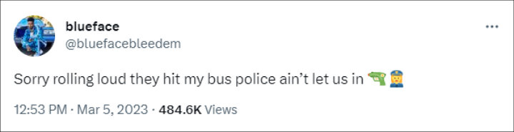 Blueface's Tweet