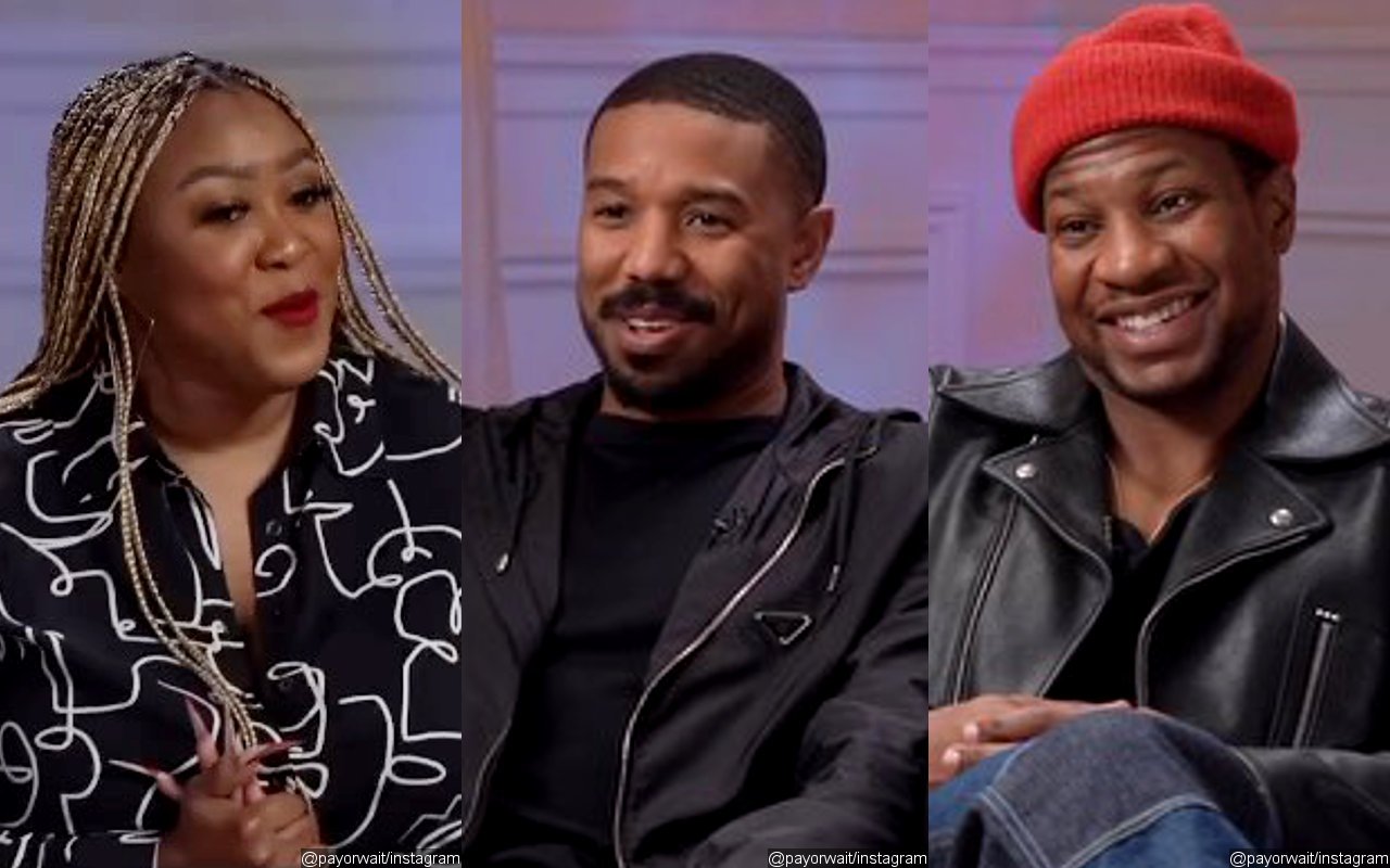 Interviewer Reacts to Michael B. Jordan and Jonathan Majors Getting Caught Checking Out Her Butt