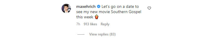 Max Ehrich's Comment