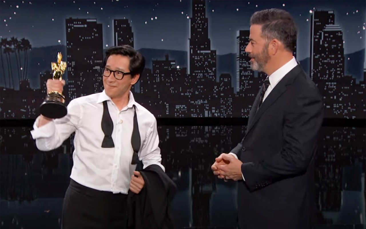Ke Huy Quan Gets Lost and Crashes 'Jimmy Kimmel Live!' as He Refuses to Sleep After Oscars Win