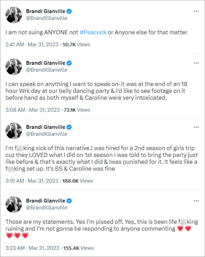 Brandi Glanville's tweets