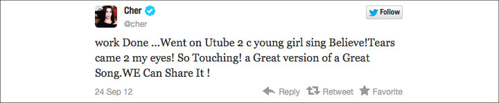 Cher's Tweet