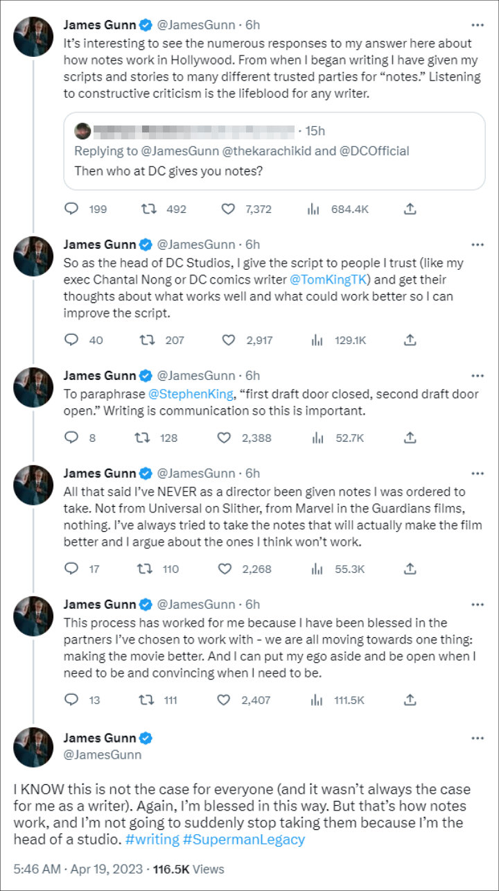 James Gunn's Tweets