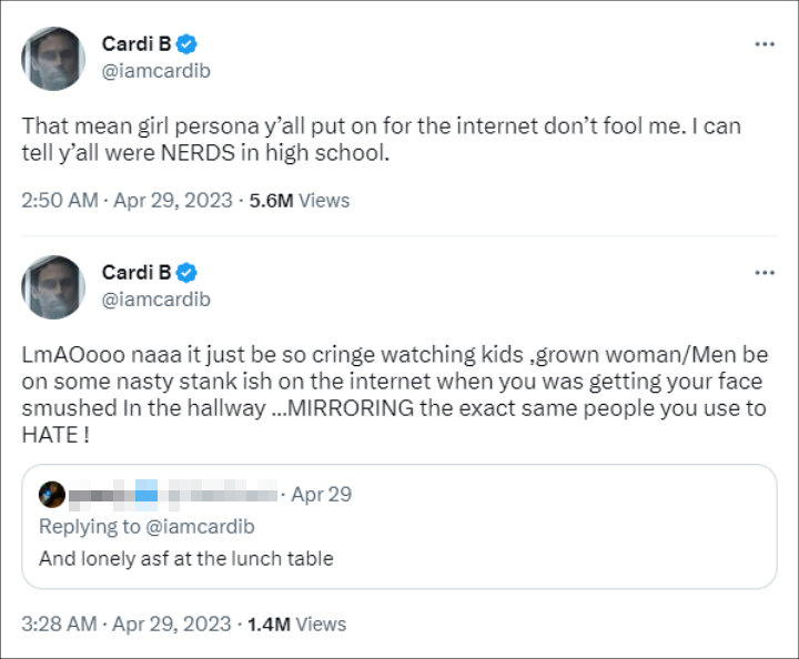Cardi B's Tweets