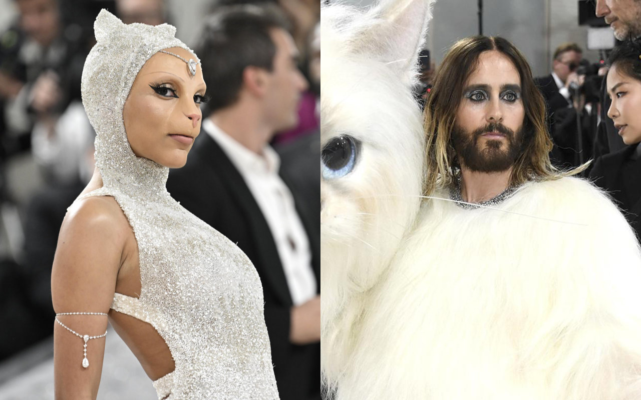 Doja Cat and Jared Leto's Met Gala Looks Are Purr-Fect Ode to Karl Lagerfeld's Cat