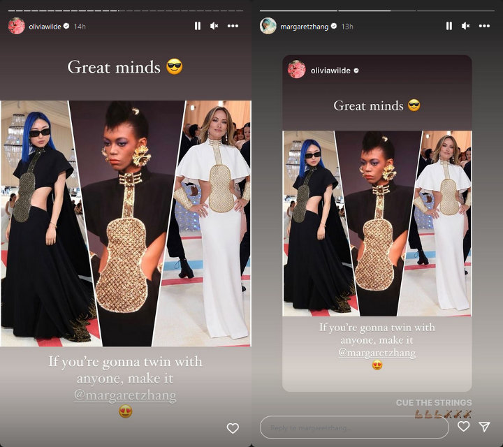 Olivia Wilde and Margaret Zhang Instagram Story Photo