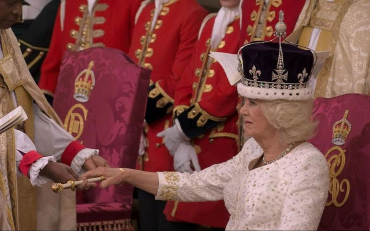 Queen Consort Camilla Crowned With Queen Mary's Up-Recycled Headpiece