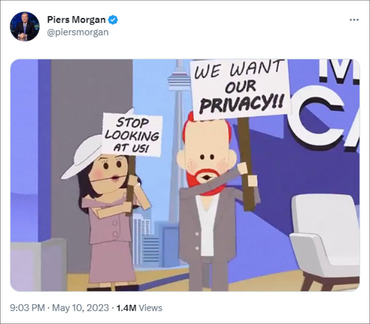 Piers Morgan's tweet