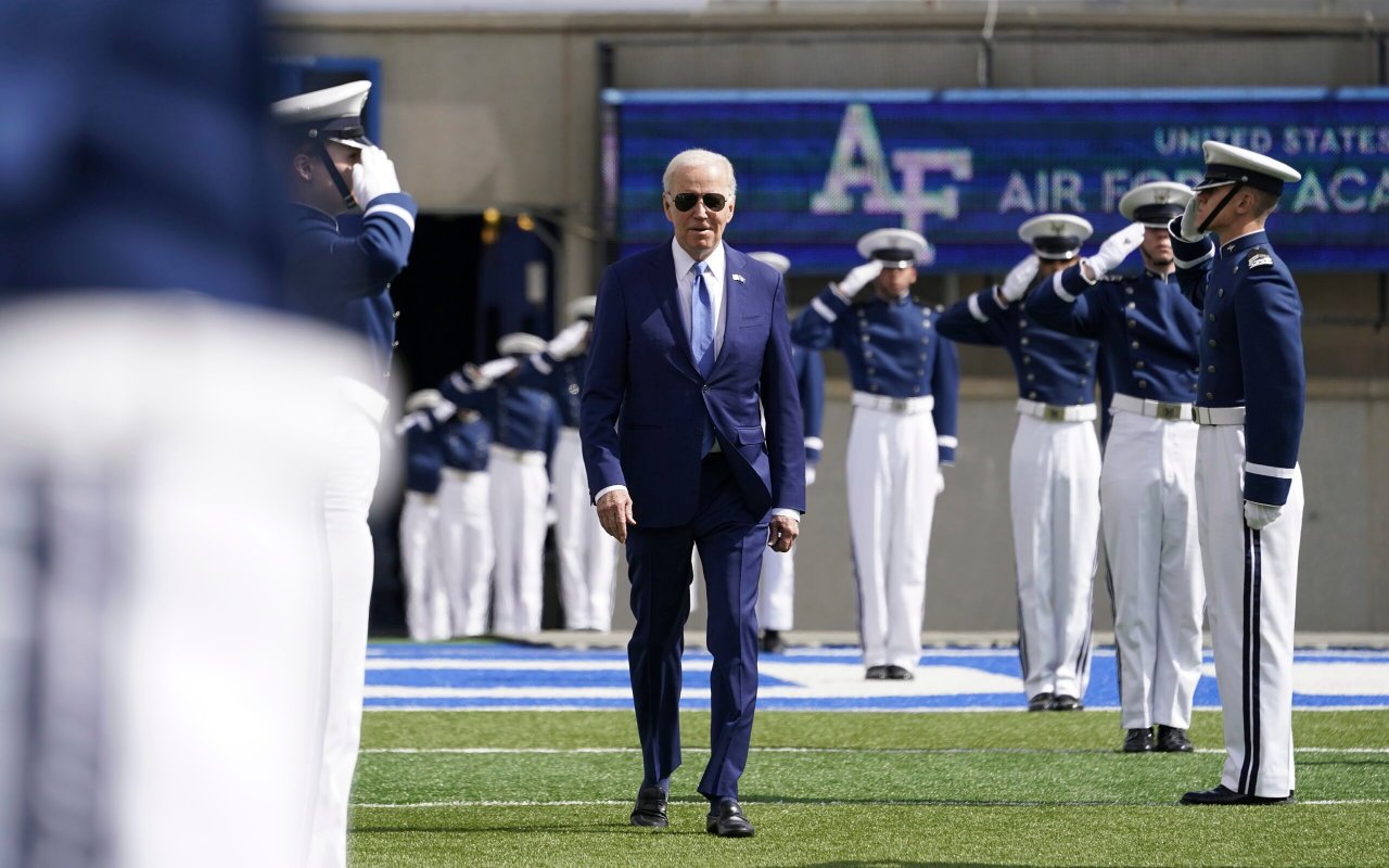 President Joe Biden Blames Sandbag After Falling Hard During Air Force Graduation Ceremony