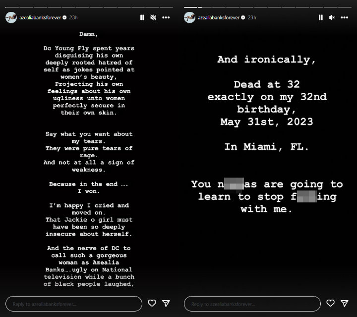  Azealia Banks' IG Stories
