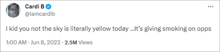 Cardi B tweet