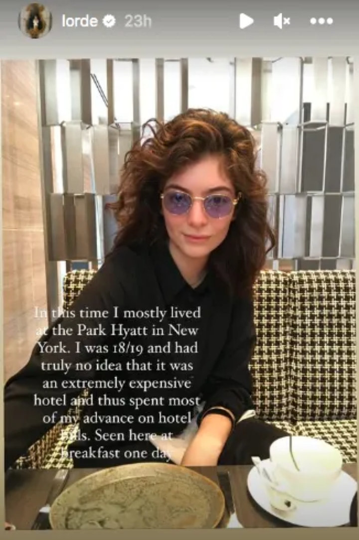 Lorde Instagram Story