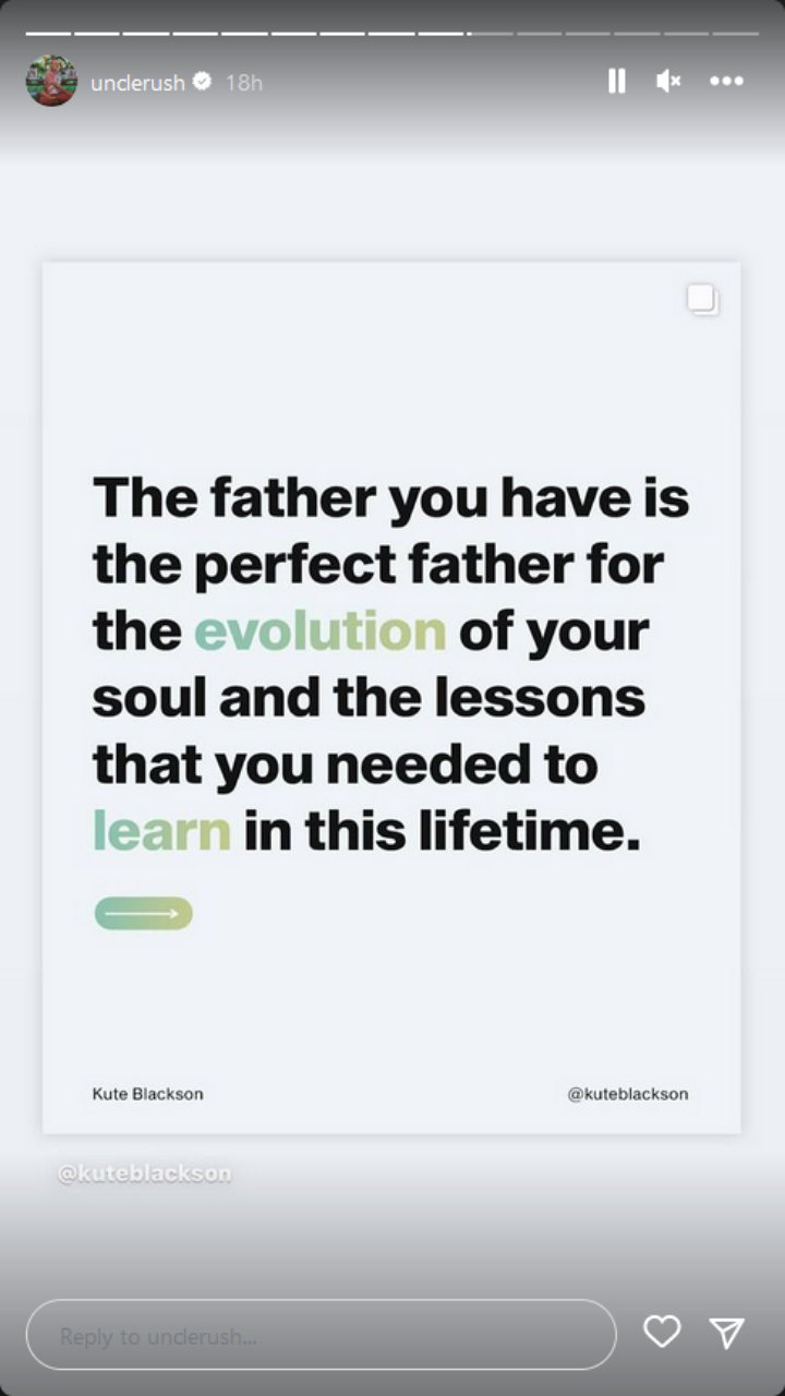 Russell Simmons' IG Story