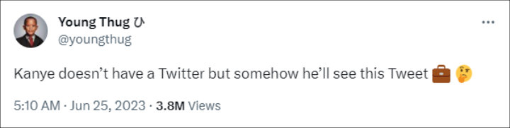 Young Thug Tweet