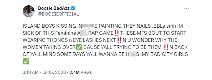 Boosie Badazz tweet