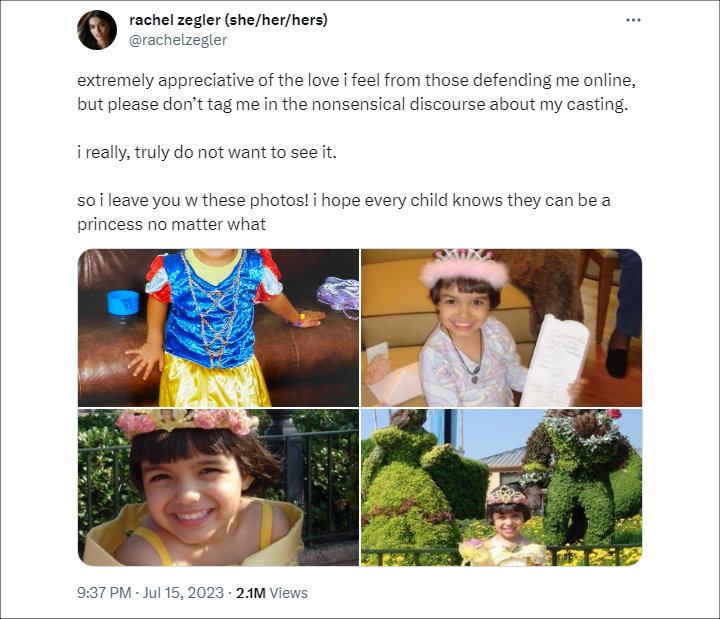 Rachel Zegler's Tweets