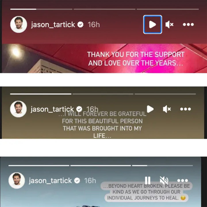 Jason Tartick Instagram Story