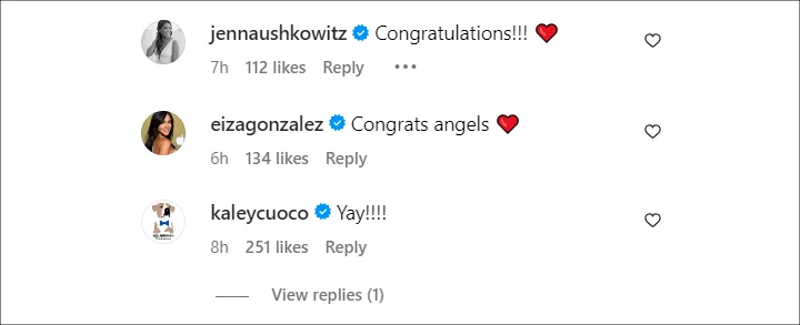 Comments on Danielle Campbell's IG Post