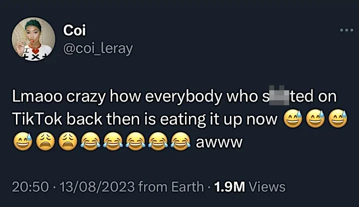 Coi Leray's tweet